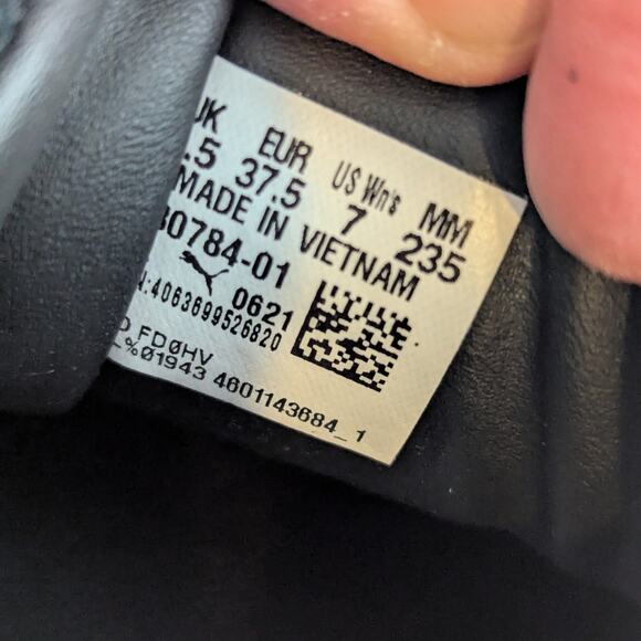 Puma Mayze Women's Chunky Platform Black White Leather Sneakers Trainer, Sz US 7 - Picture 9 of 10